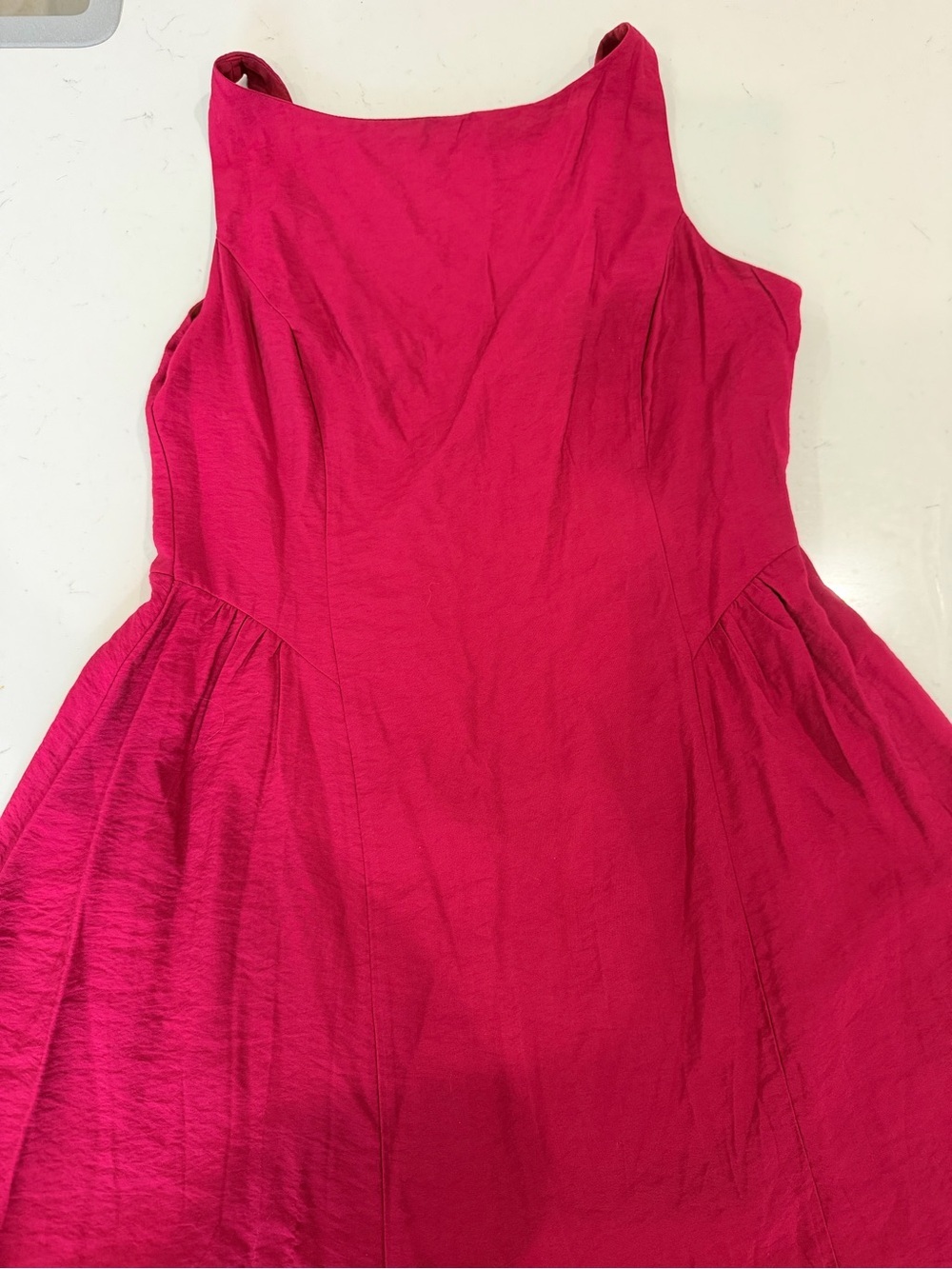 MANGO Red SHORT FLARED DRESS sz 6 NWT - Picture 5 of 8